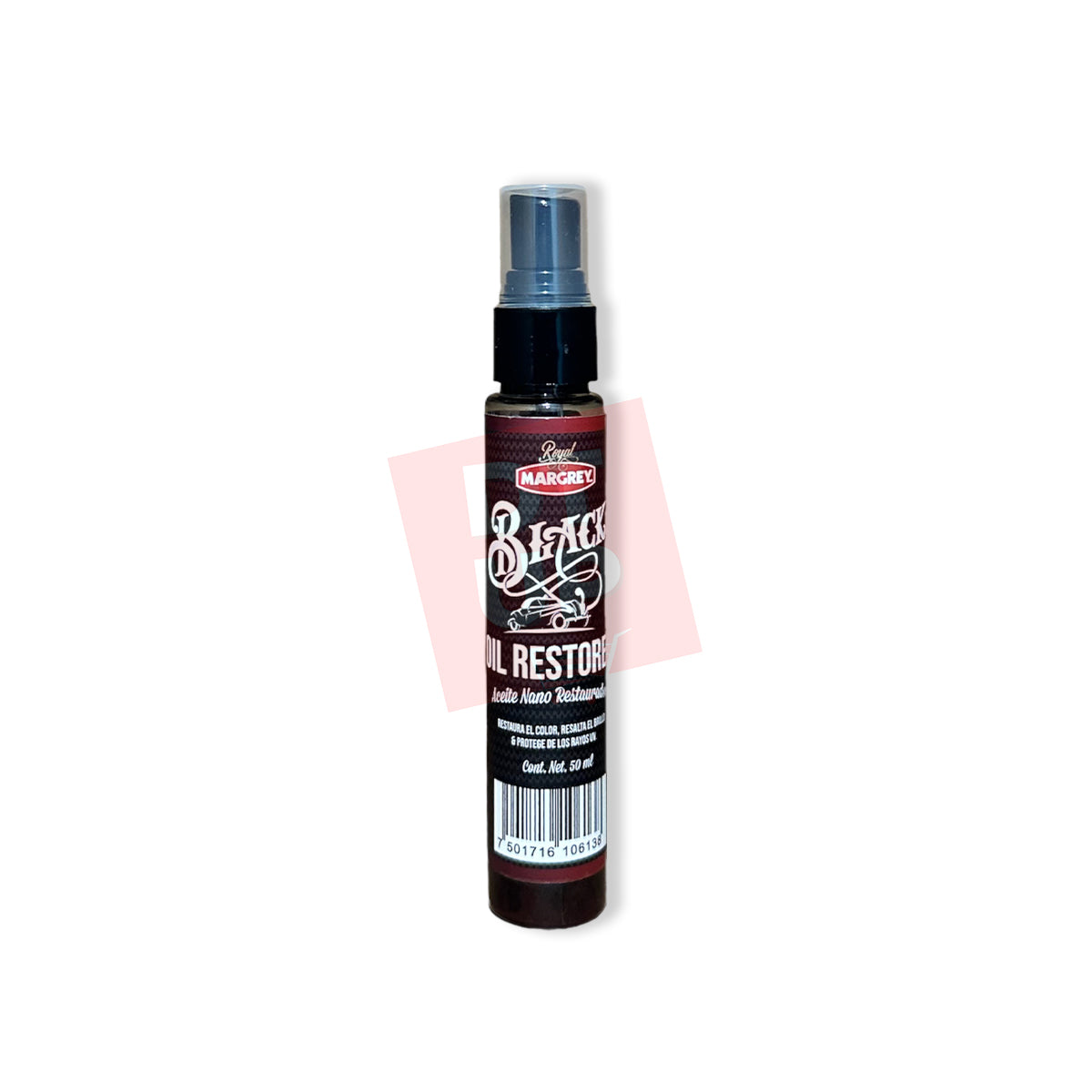 Black Oil Restorer Margrey 50 mL Restaurador de Plásticos Negros
