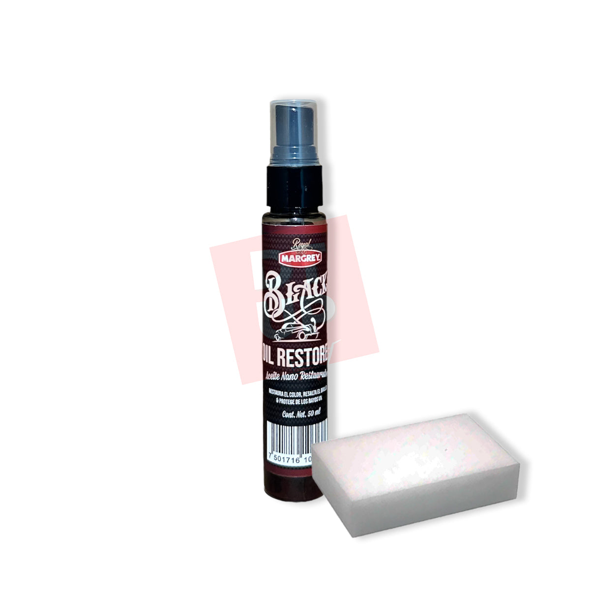 Black Oil Restorer Margrey 50 mL Restaurador de Plásticos Negros