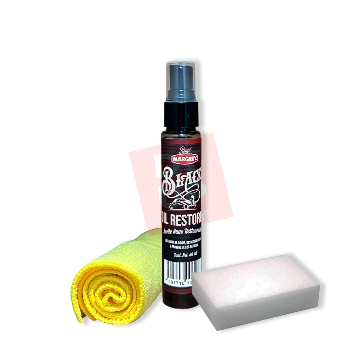 Black Oil Restorer Margrey 50 mL Restaurador de Plásticos Negros