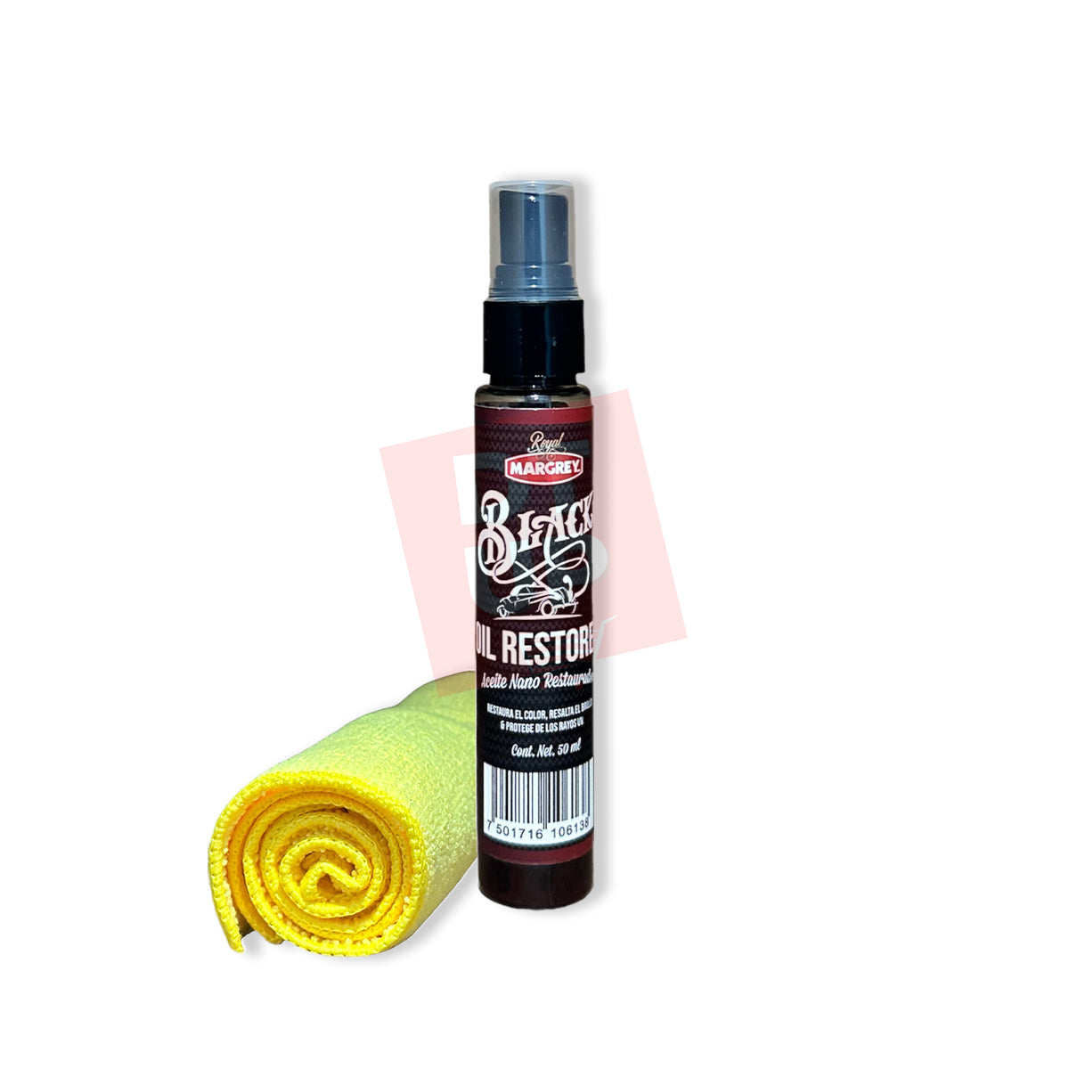 Black Oil Restorer Margrey 50 mL Restaurador de Plásticos Negros