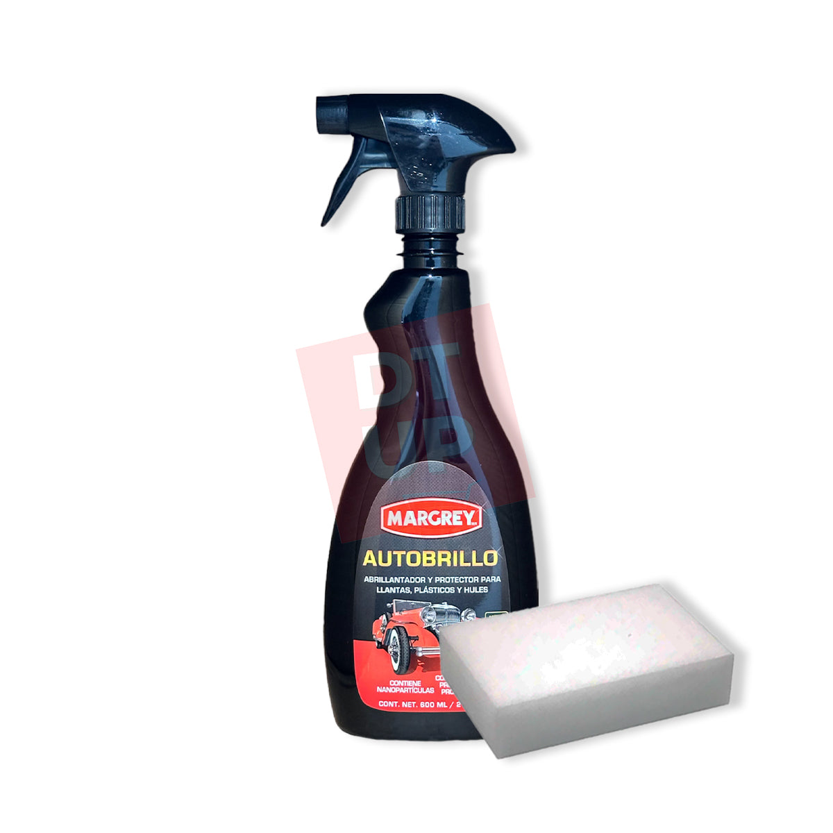 Autobrillo Margrey 600 mL para Llantas, Plásticos y Hules