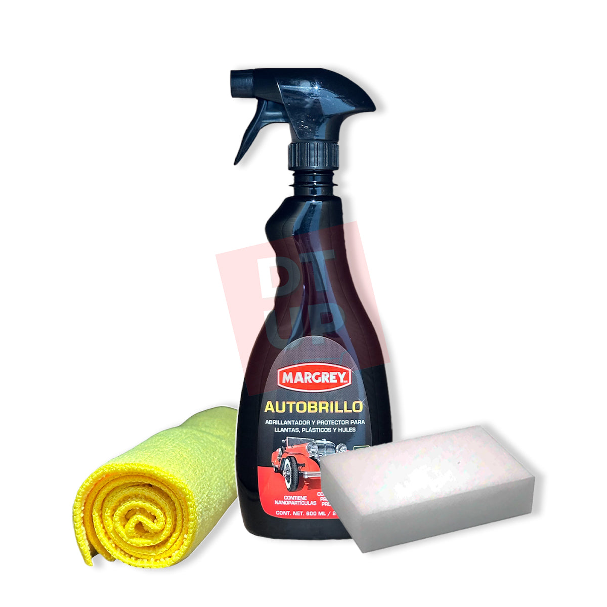 Autobrillo Margrey 600 mL para Llantas, Plásticos y Hules