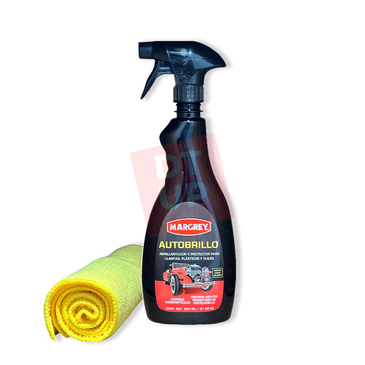 Autobrillo Margrey 600 mL para Llantas, Plásticos y Hules
