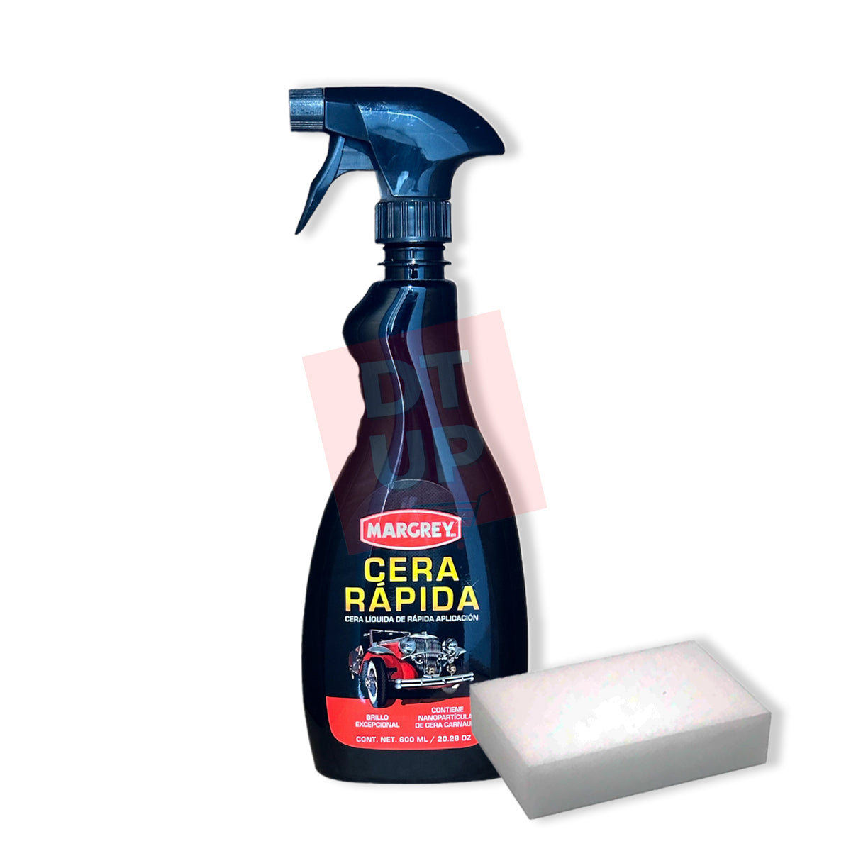 Cera Rápida Margrey 600 mL Spray con Carnauba para Auto