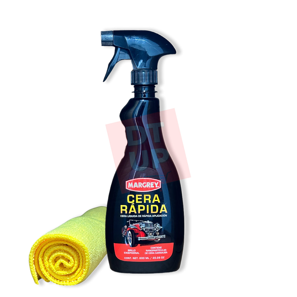 Cera Rápida Margrey 600 mL Spray con Carnauba para Auto