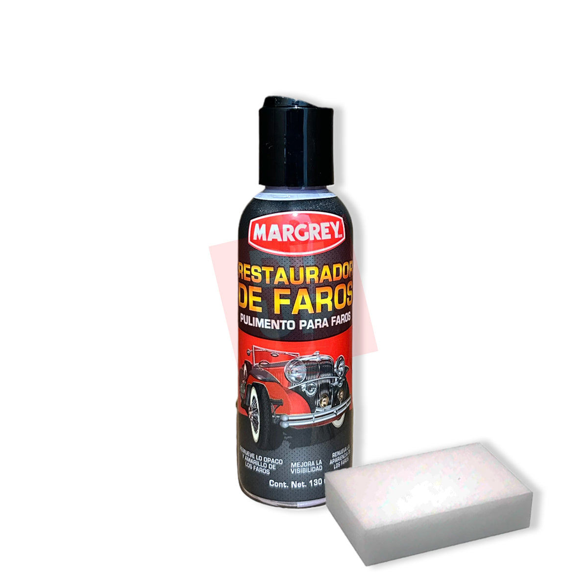 Restaurador de Faros Margrey 130 mL Pulimento para Faros Opacos