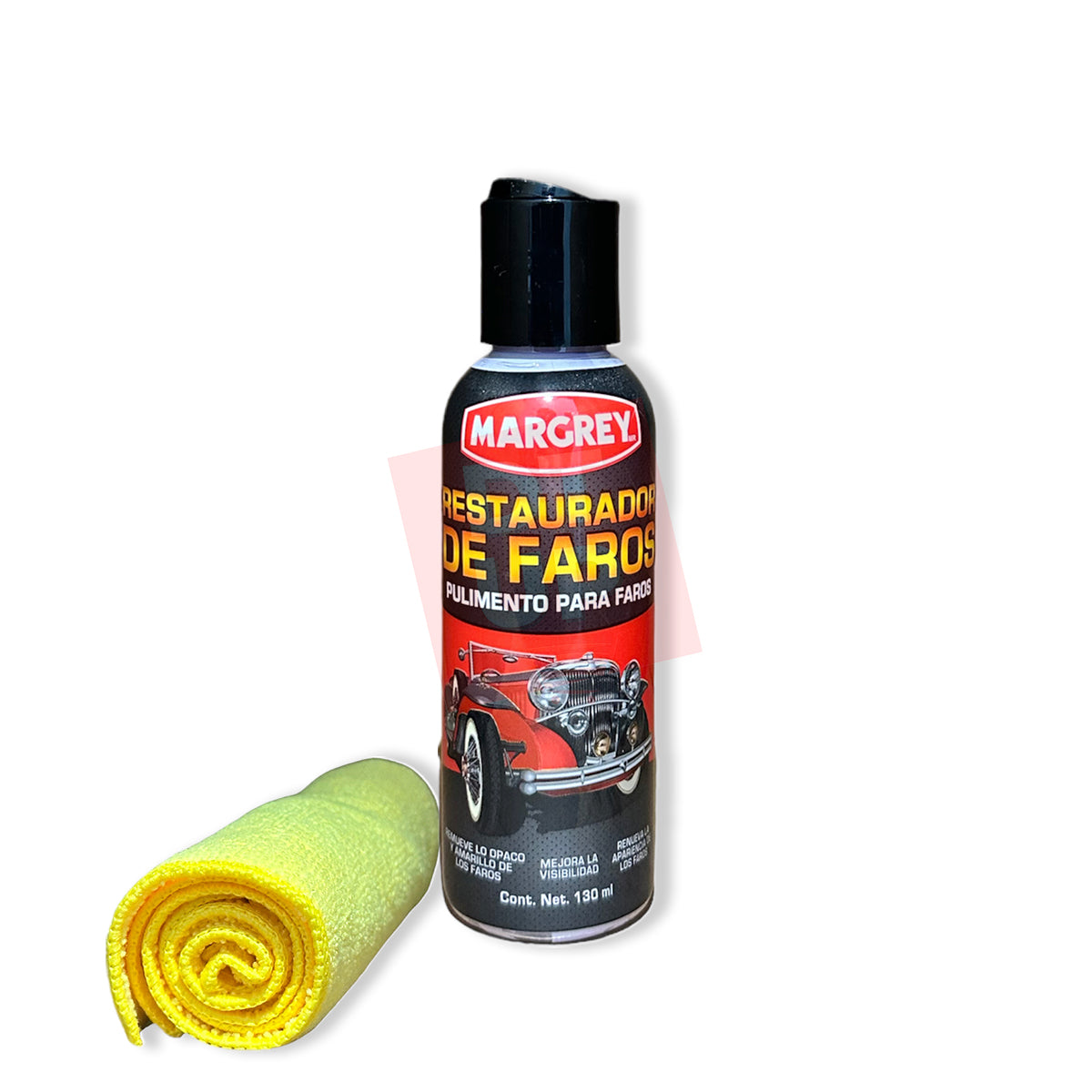 Restaurador de Faros Margrey 130 mL Pulimento para Faros Opacos