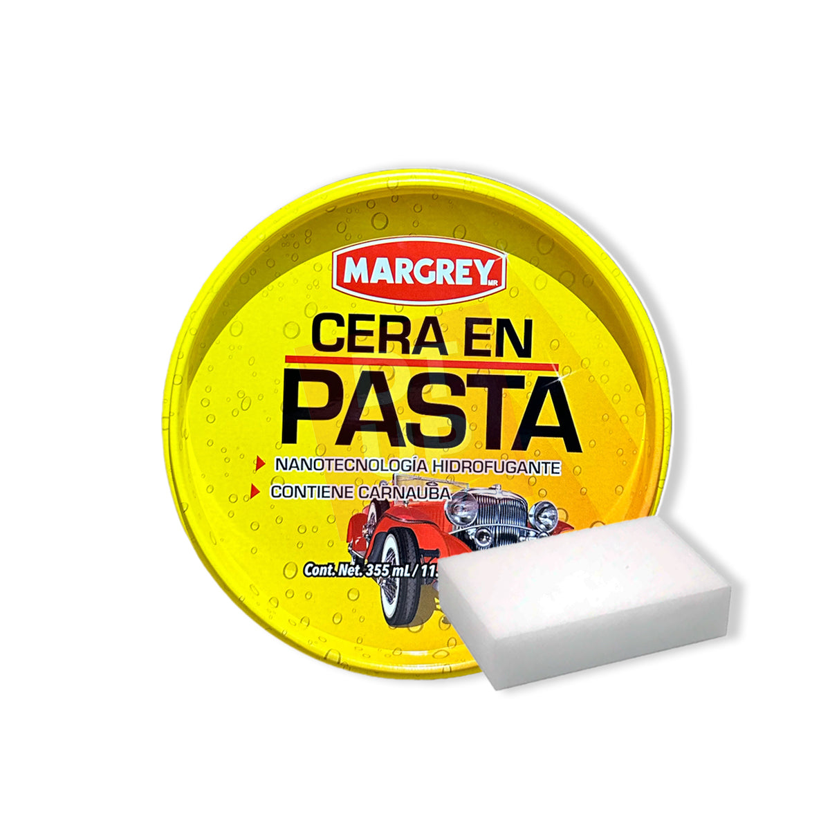 Cera en Pasta Margrey 355 mL con Carnauba y Nanotecnología Hidrofugante