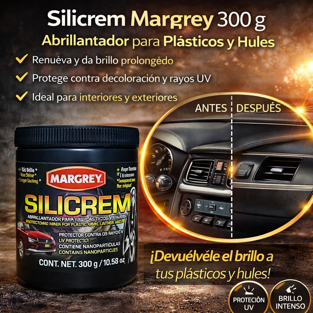 Silicrem Margrey 300 g Abrillantador para Plásticos y Hules