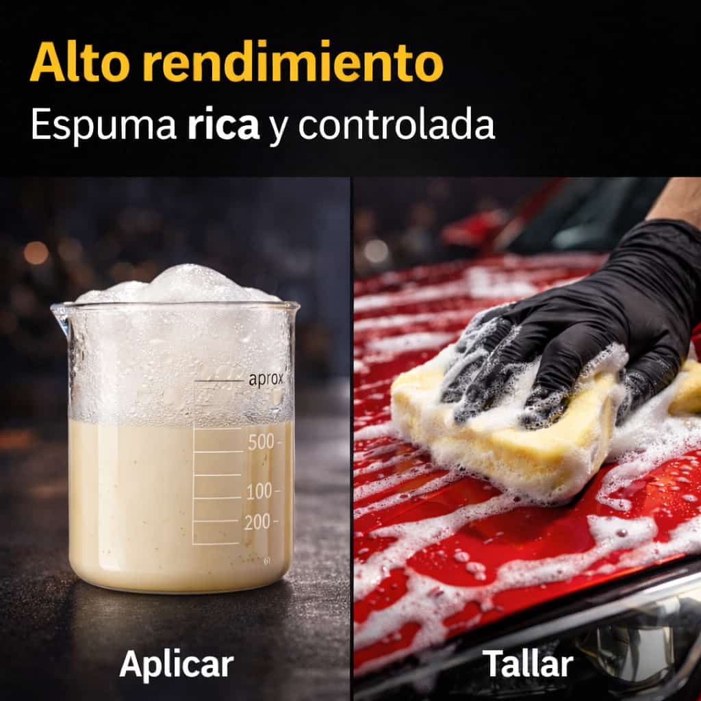 Zach Shampoo con Cera Carnauba 1 L Brillo y Protección