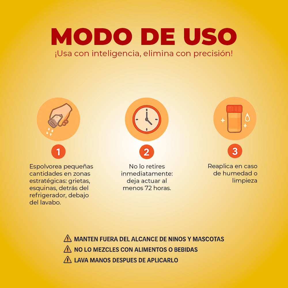 Ácido Bórico en Polvo 100 g Control de Plagas Hogar Interior Exterior Fácil Aplicación