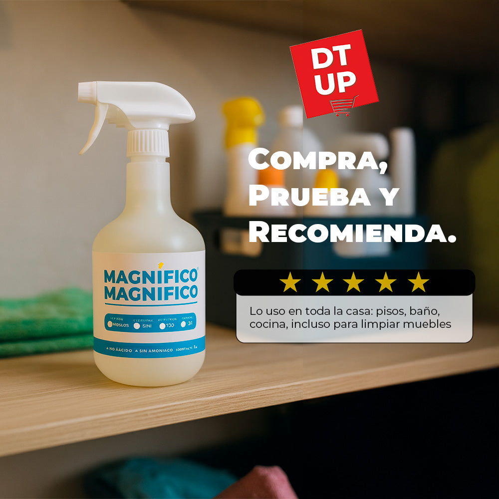 Limpiador Multiusos Magnífico Magnífico 1 L Limpia y Desinfecta Sin Ácido Uso Diario