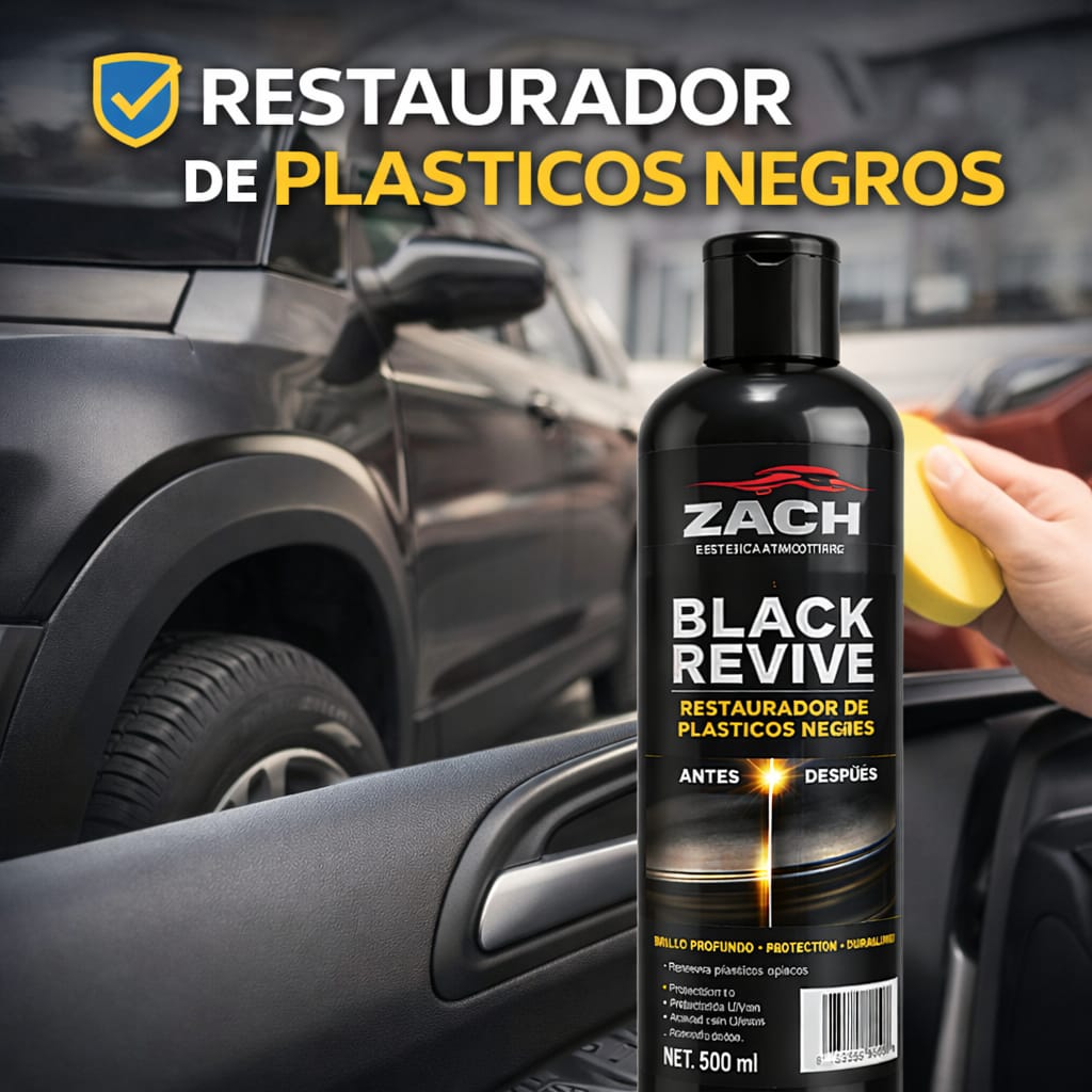 Black Revive Zach Restaurador de Plásticos Negros 500 mL