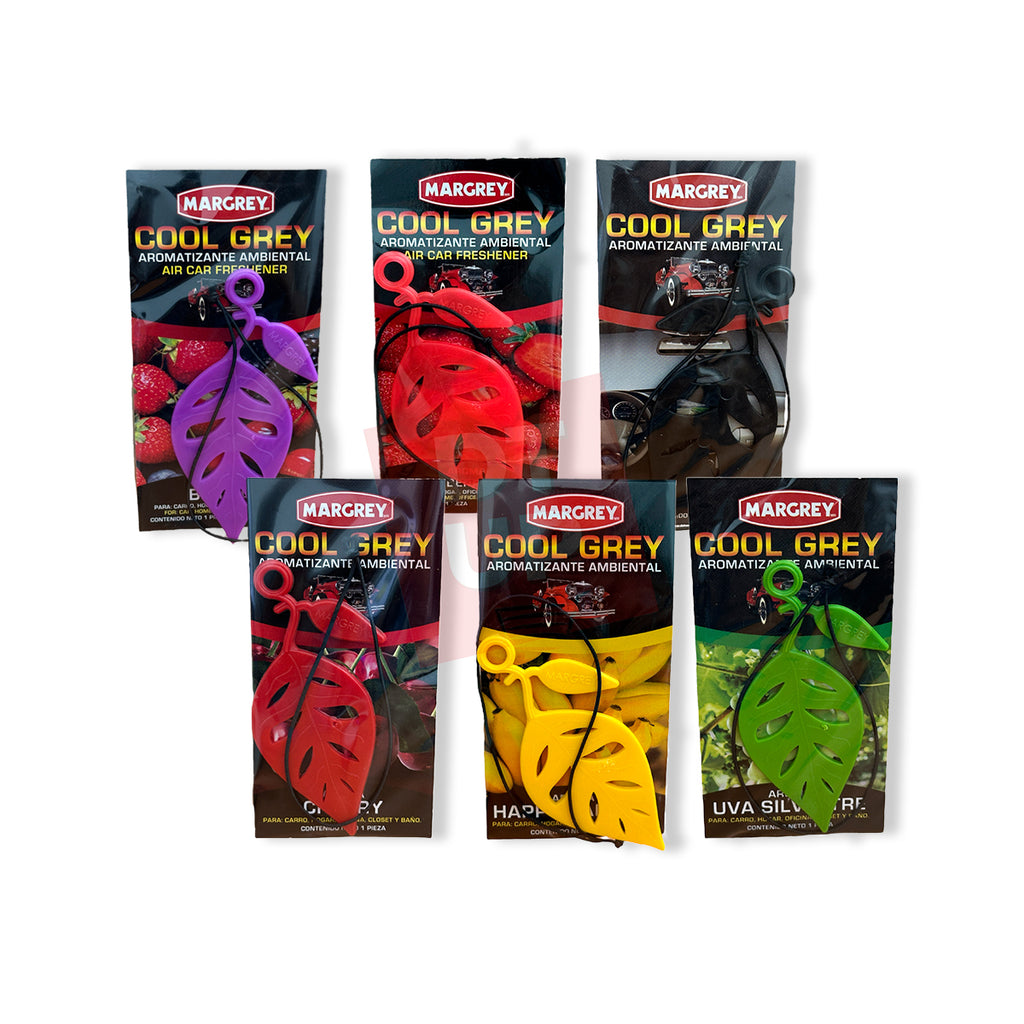 Aromatizante Colgante Margrey Cool Grey 6 Pzas Surtidas para Auto