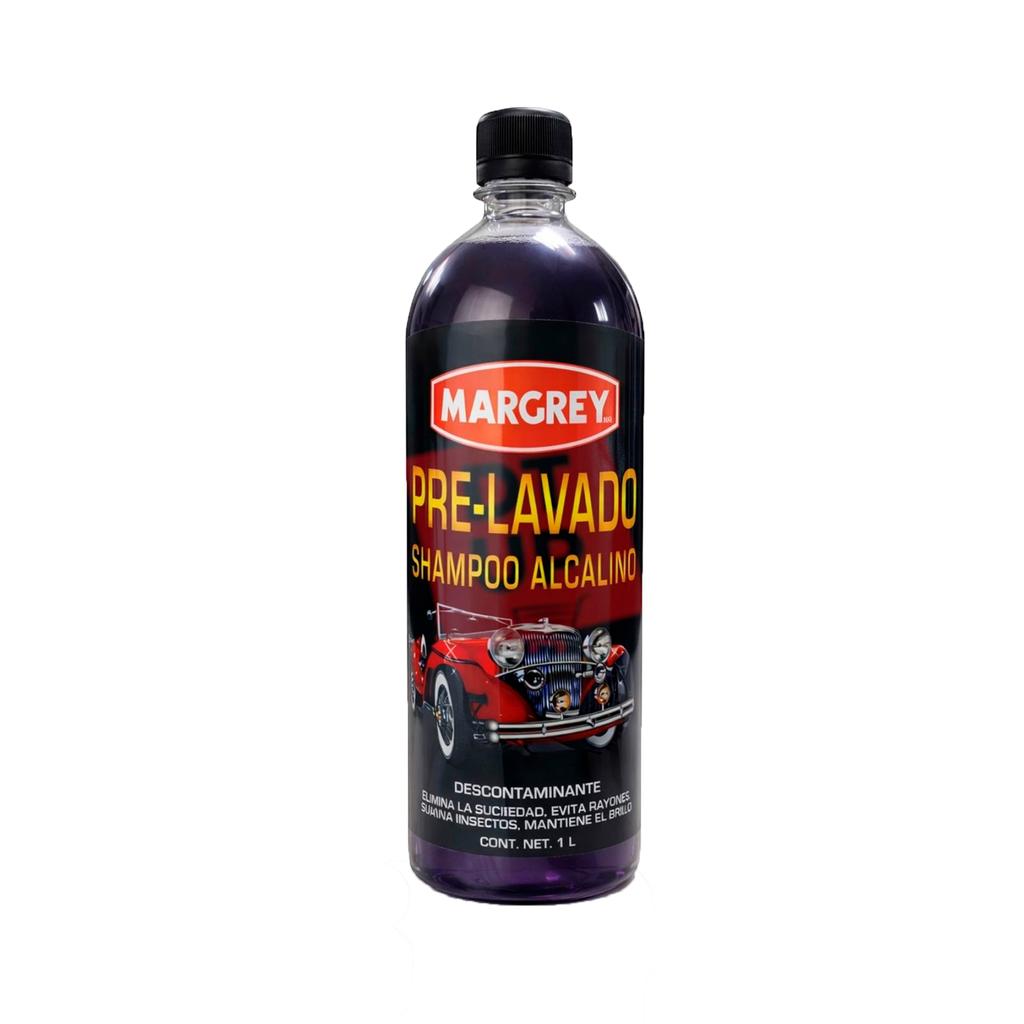 Pre Lavado Shampoo Alcalino Margrey 1 L Descontaminante Auto Elimina Grasa e Insectos
